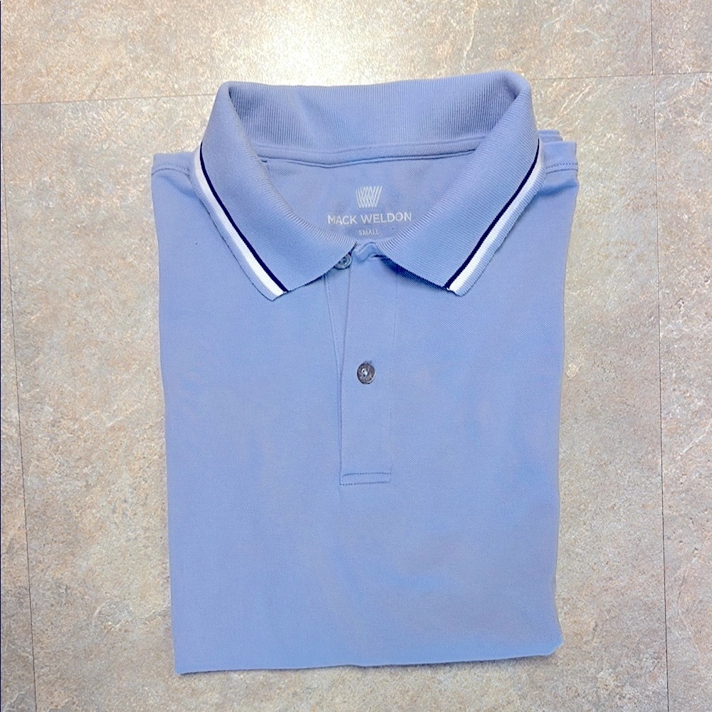 Mack Weldon Light Blue Polo Shirt